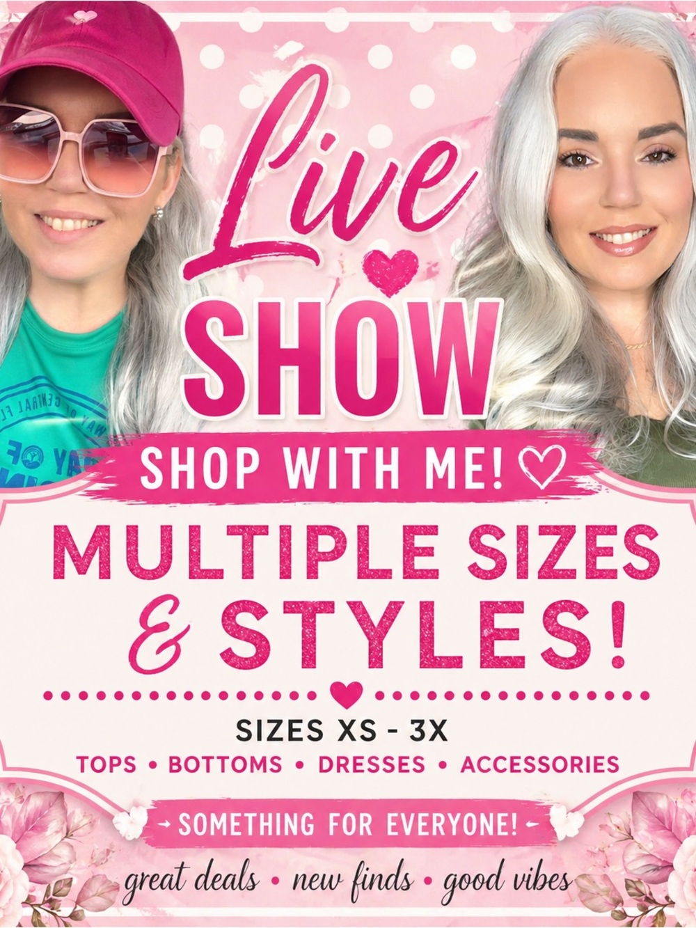 Live Show Graphic Tee Poster - Pink & White - Picture 1 of 1